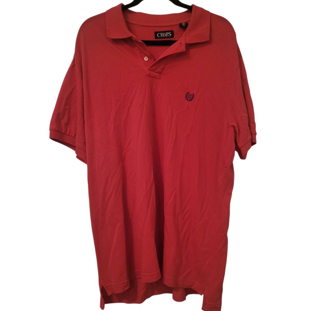 Chaps Short Sleeve Polo Pink Sz XL